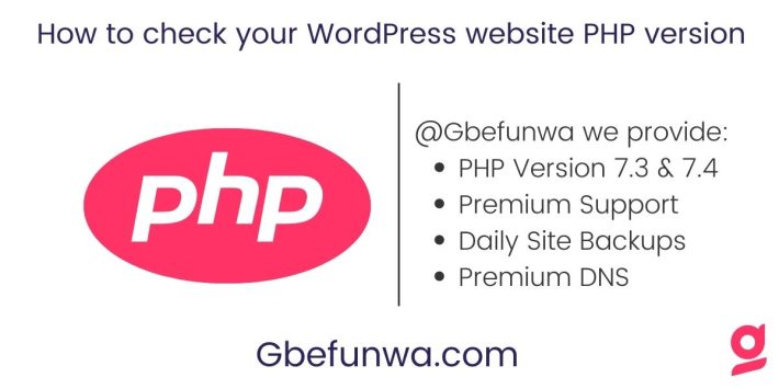 How to check your WordPress website PHP version