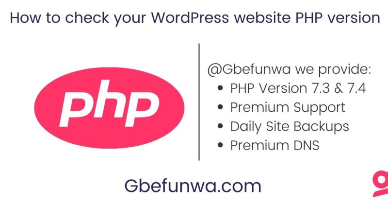 How to check your WordPress website PHP version