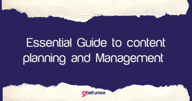 Essential guide to content planning